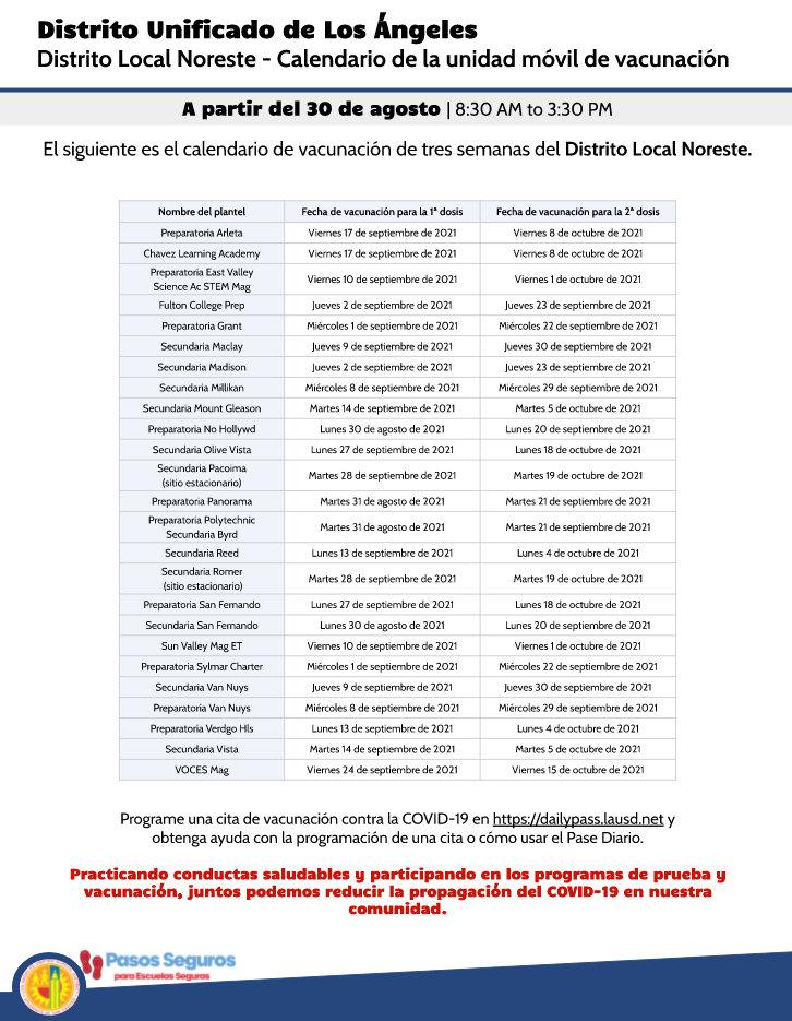 northeast vaccine schedule spanish northeast vaccine schedule
